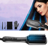 Electric Hair Straightener Brush 26 Temperature Settings LCD Digital Display Straightening Ceramic Fast Heating Brush Anti-Scald Comb