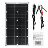Panel Solar Monocristalino de Alta Eficiencia de 100W 18V con Cargador Solar USB DC para Cargar Baterías de Automóviles, RV, Barcos - Resistente al Agua