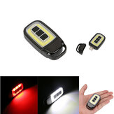 Mini portatile USB ricaricabile COB LED ​​torcia a catena chiave torcia lavoro luce esterna campeggio lampada