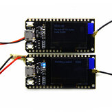 Módulo de desarrollo de placa ESP-32 LILYGO® TTGO CH9102X QFN28 LORA32 868MHz/915MHz ESP32 LoRa OLED de 0,96 pulgadas con pantalla azul Bluetooth WIFI con antena, 2 unidades