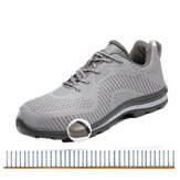 TENGOO Safety Shoes Non-Slip Anti-Smashing Steel Toe Work Shoes Waterproof Hiking Camping Fishing Shoes