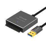 QGeeM Adaptador SATA a USB Cable USB 3.0 2.0 para Convertidor Sata Versión de plástico para Samsung Seagate WD 2.5 3.5 HDD SSD Disco Duro Adaptador USB Sata