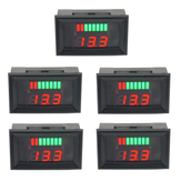 5 Stück 12-60V Digitaler Voltmeter Tester DC Panelspannungsstrommesser Tester Blei-Säure-Batteriekapazität LED-Anzeige