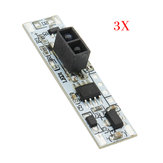 Interruptor de sensor de barrera reflectante sin contacto de corta distancia XK-GK-4010A DC 12V de 3 piezas, uno de encendido y uno de apagado