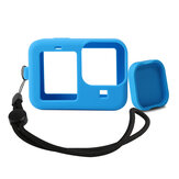 RUIPGRO Защитный чехол и крышка для объектива с аксессуарами Blue/Black для камеры GOPRO 9 с петлей для шеи
