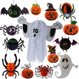 Подвеска в виде привидения, летучей мыши, паука и тыквы для Хэллоуина 3D. Украшение для оборудования баров, комнат КTV и наряженных бумажных подвесок в доме с привидениями