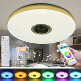 Plafonnier LED moderne dimmable 30W 38cm RGBW Bluetooth Music Smart Ceiling Light 220VAPP+Télécommande