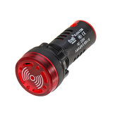 Machifit AD16-22SM AC 220V 22mm Indicator Light Signal Lamp Flash Buzzer Red