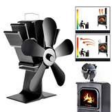Ventilador IPRee® de 8,8 polegadas com 5 lâminas para lareiras e fogões a lenha, movido por energia térmica