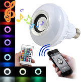 E27 LED RGB Bluetooth Bombilla de Altavoz Inalámbrica 12W Potencia Lámpara Luz de Música