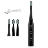 5 Modes Electric Toothbrush Sonic Power IPX7 Waterproof Black White Timing