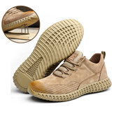 TENGOO Men Steel Toe Safety Anti-smashing Men's Work Shoes Breathable Comfortable Sports Shoes