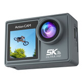 5K 30FPS Çift Renkli Ekranlı Aksiyon Spor Kamera Wifi Uzaktan Kumandalı Su Geçirmez Sürüş Kamerası DV