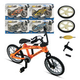 ミニシミュレーション合金指自転車レトロダブルポール自転車モデル予備タイヤダイキャストおもちゃボックスパッケージ付き