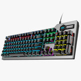AOC GK420 Bedraad mechanisch toetsenbord 104 toetsen Blauwe schakelaar LED RGB Backlit Macro Programming Gaming Keyboard
