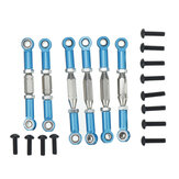 Tirante sterzo 6PCS Set di accessori in metallo 1:14 per Wltoys 144001 RC Car Parts