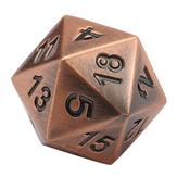 ECUBEE Dadi poliedrici in metallo massiccio di colore antico per giochi di ruolo RPG, set di 7 dadi con borsa