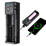 Astrolux® MC01 2in1 USB充電式モバイル電源銀行用バッテリー充電器 18650/21700/26650/14500 Li-ionバッテリーのための現在のオプション充電器