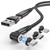 Uslion 5A USB-A naar iP/Type-C/Micro kabel snel opladen en gegevensoverdracht Koperen kernlijn 1M/2M lang voor iPhone 12 13 14 Pro 14Pro Max voor Huawei Mate50 voor Samsung Galaxy S23