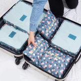 Honana HN-TB37 Conjunto de 6 bolsas de armazenamento de viagem portáteis para roupas de mala