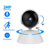Câmera de segurança doméstica sem fio panorâmica GUUDGO 1080P Pan/Tilt IP de 360 graus, rede de câmera de alta definição