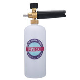 Lança de espuma ajustável MATCC com garrafa de 1 litro para lavagem de carros, entrada de 1/4 de polegada