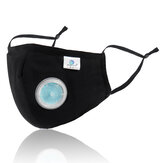 5-lagiges Erwachsenen-Federmodell mit Atemventil Vollständige schwarze Schutzmaske PM2.5 Plug-in-Filter-Respirator Feinstaub-Gesichtsmaske