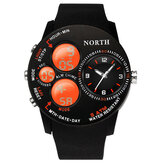 Fashion Casual Men Digital Watch 5ATM Waterproof Luminous Week Date Display Stopwatch Dual Display Watch