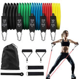 11 pièces / ensemble bandes de résistance au Latex 150lbs gymnastique à domicile exercice d'entraînement à la corde extenseur équipement de Fitness