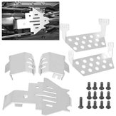 5PCS Stainless Steel Chassis Front Rear Axle Armor Protection Skid Plate for TRX-4 RC Car