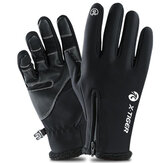 Gants de ski d'hiver X-TIGER imperméables à écran tactile pour cyclisme, coupe-vent, thermiques, chauds, à doigts complets et antidérapants pour la randonnée.