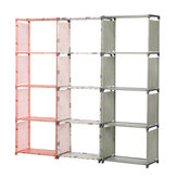 Estantería simple 4 bloques 5 capas Accesorios para libros Planta Estantes de almacenamiento para la decoración del dormitorio del hogar