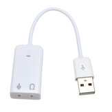 USB 2.0 Внешняя звуковая карта 20 см 7.1 канальная звуковая карта c интерфейсом наушников и микрофона 3,5 мм Стерео аудио адаптер конвертер