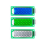 Ενα τετραγωνικό οθόνης LCD 2.4 ιντσών 6-ψηφίων 7-τμημάτων με λευκό/μπλε/πράσινο φωτισμό για Arduino