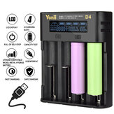 YONII D4 LCD 18650 Battery Charger 4 Slot for 18650 21700 26650 Lithium AA AAA Nimh Battery
