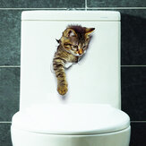 Nette Katze Wandaufkleber Wohnzimmer Schlafzimmer Dekorationen Kreative 3D Tier Wandaufkleber Badezimmer