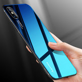 Bakeey Цвет градиента Aurora Blue Ray Закаленное стекло Soft Защитная красная Чехол для iPhone X 