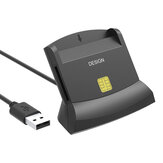 Lecteur de carte à puce USB2.0 pour cartes SD TF MMC SIM IC EMV, adaptateur de puce intelligente multifonctionnel.