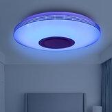 Luminária LED de teto de 39 cm RGB com bluetooth, WIFI, alto-falante de música e controle remoto, dimmerizável. Para uso interno, voltagem: 85-265V.