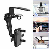 Bakeey 360° Rotating Car Phone Holder Sunshade Baffle/ Steering Wheel/ Dashboard/ AR Navigation Multifunctional Mobile Phone Bracket For iPhone 13 Pro For Samsung Galaxy S21 5G For POCO X3 Pro