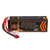 Bateria LiPo ZOP Power 14.8V 5000mAh 45C 4S com plug T Deans para carro RC