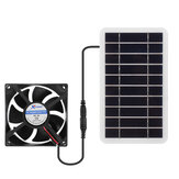 Φορητό κιτ πάνελ ηλιακού συλλέκτη ισχύος 10W με διπλό φορτιστή DC 5V USB και ελεγκτή ηλιακής ενέργειας με ανεμιστήρες