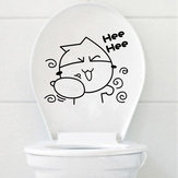 Cartoon Closetool Aufkleber Badezimmer Wasserdichte Toilettensitzabdeckung Wandtattoo Home Decor