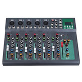 Controle de mixer de áudio bluetooth de 7 canais DJ Mic com LED Display Digital Music Stream