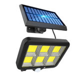 120/128/150 / 160LEDs COB luz solar exterior PIR Motion Sensor lâmpada de parede holofote com / sem Controle Remoto
