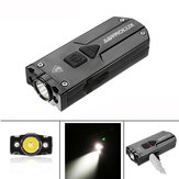 Astrolux K1 XP-G3 + LED UV de 365nm et lumière rouge de 350LM, Nouveau pilote USB, Mini lampe de poche en acier inoxydable pour porte-clé avec LED