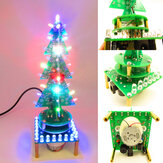 ¡Kit de luz parpadeante de árbol de Navidad musical giratorio y colorido Geekcreit® DIY con componentes electrónicos para hacerlo tú mismo!