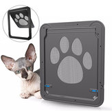 Puerta de pantalla para perros o gatos grandes o medianos de 37x42cm con cerradura magnética automática ABS