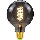 Ampoule incandescente à LED dimmable AC220 E27 2700K 4W G95 de concepteur d'éclairage, verre gris fumé, lampe à filament Edison rétro