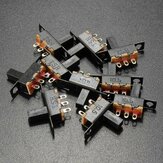 10 interruptores deslizantes SPDT pretos de tamanho mini, ligar-desligar, 100V, 2A, material para DIY
